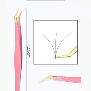 Hàng mới về Nhíp nối mi cong 45 độ,nhíp gắp mi Classic-nhíp tách mi cá heo - mũi phủ nhám