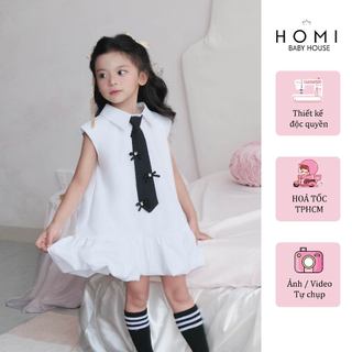 Váy công chúa cho bé gái Marina Dress - Đầm sơ mi trắng HOMI BABY HOUSE