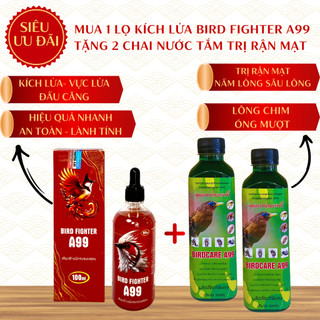  1 Vitamin Kích Lửa BirdFighter A99  Tặng thêm 2 nước tắm chim cảnh 330ML  