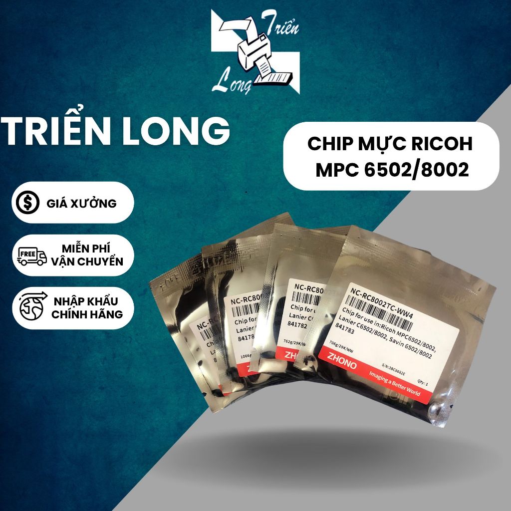 Chip mực RICOH MPC 6502, 8002
