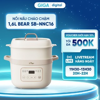 Nồi nấu cháo chậm 1,6L Bear SB-NNC16 - Tích hợp 6 chế độ nấu - Bản tiếng Việt