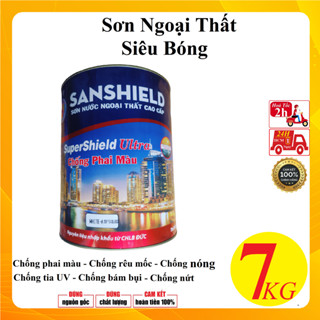 7kg Sơn Siêu Bóng SuperShield Ultra ngoại thất chống thấm, chống bám bụi, chống nứt, co giãn đàn hồi