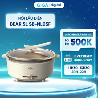 Nồi Lẩu Điện Bear 5L SB-NL05F - Công suất 1500W - 4 mức nhiệt