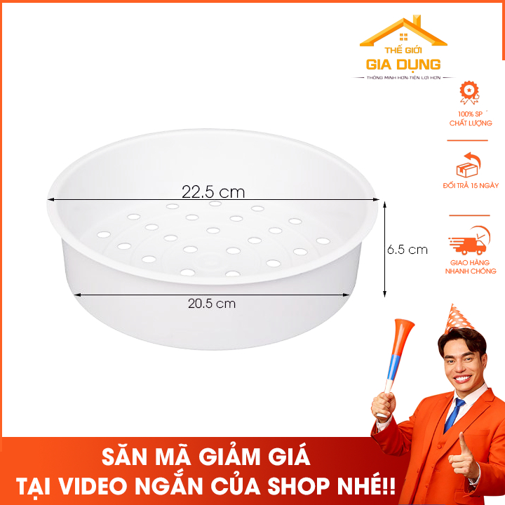 Xửng hấp-Vỉ hấp nhựa kích thước 22cm