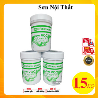 1.5kg Sơn nước Sanshield nhiều màu, sơn tường, sơn trang trí decor phòng ngủ thay giấy dán tường