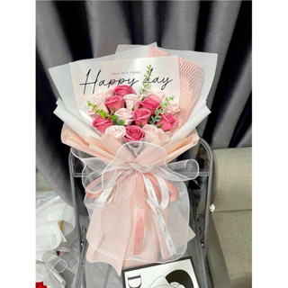 Hoa sáp bó 15 bông mjx lá y ảnh