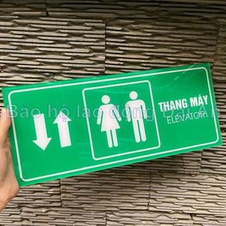 Bảng mica chỉ dẫn thang máy 15 x 30cm