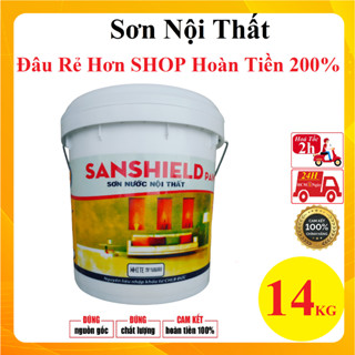 14kg Sơn nước Sanshield cao cấp, sơn nội thất, sơn tường, trang trí phòng decor thay giấy dán tường