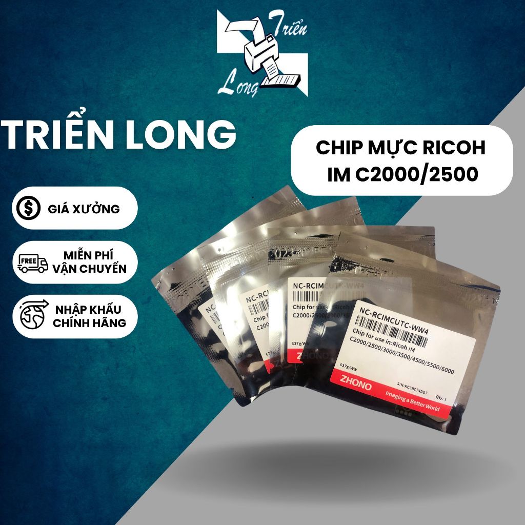 Chip mực RICOH IM C2000, C2500, C3000, C3500... xịn nhập khẩu chính hãng