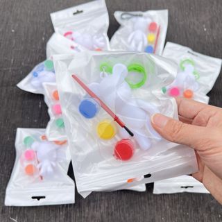 Móc khoá gấu tô tượng kèm màu quà tặng học sinh noel sinh nhật Gumihoo1