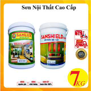 7kg Sơn nước SANSHIELD và SANLUX cao cấp đủ màu giá rẻ trang trí decor phòng thay giấy dán tường