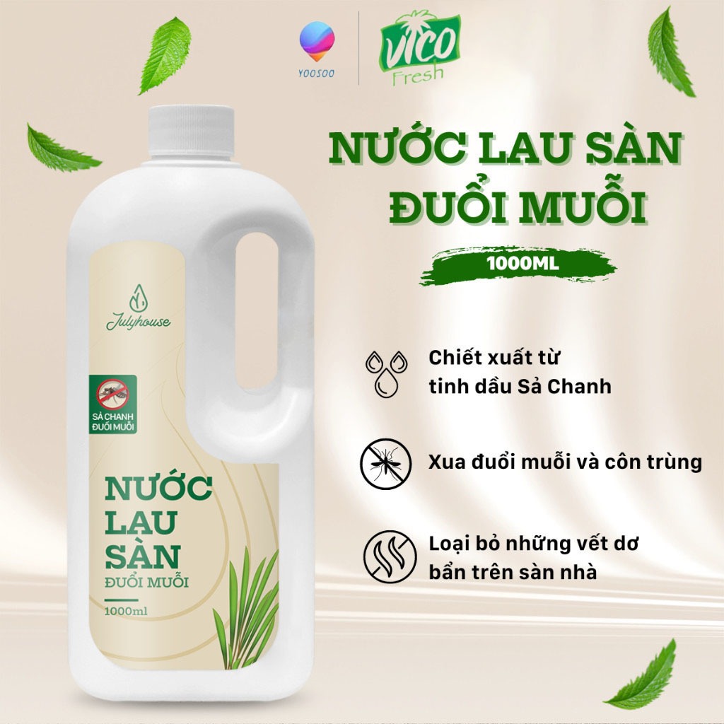 Nước lau sàn Sả Chanh đuổi muỗi 1000ml JULYHOUSE - YOOSOO