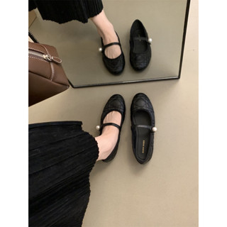 Giày búp bê nữ Mary Jane, da mềm trần chỉ, quai ngang đính ngọc sang trọng, M800