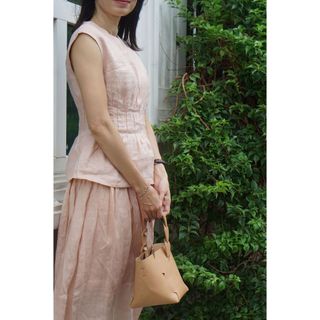 Áo linen tưng MaxMessi Premium Collection Abigail chít eo thắt dây lưng