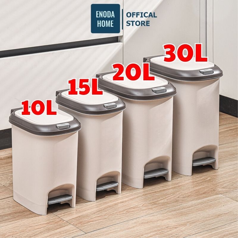 Thùng Đựng Rác Có Nắp ENODA HOME Đa Kích Thước, Thùng Rác Đạp Chân Nhấn Nút Tiện Lợi TR021 | BigBuy360 - bigbuy360.vn