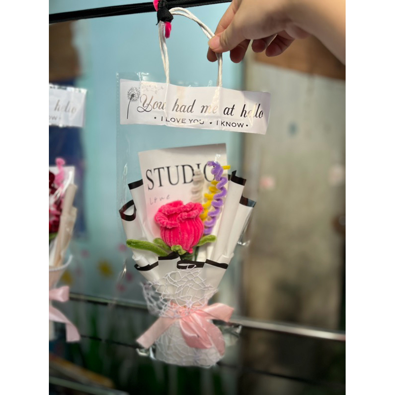 Bó hoa hồng kẽm nhung 1 bông