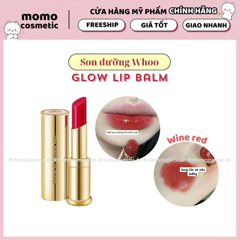 Son dưỡng WHOO màu Wine Red fullsize full box