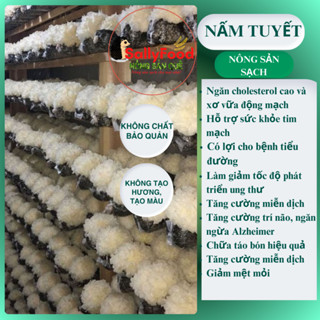 1kg Nấm Tuyết Nguyên Bông SallyFood Ngân Nhĩ Sấy Khô Loại 1 Bông To 30-40g Nấu Chè Soup Salad Sỉ Nông Sản Quê Hữu Cơ