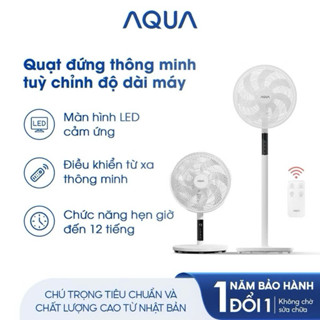 Quạt cây đứng Aqua FED3501R thân quạt cảm ứng, điều khiển từ xa, hẹn giờ 12 tiếng,thu dài ngắn - BH12 tháng