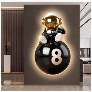 Tranh tráng gương phi hành gia trang trí decor phòng ngủ, quán game, cửa hàng