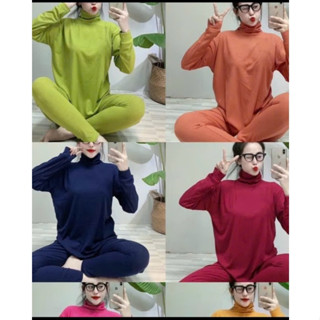 Đồ Bộ Ủ Kem Cổ Lọ Thun Tăm Lạnh Mềm Mịn Hot 40 - 70 kg