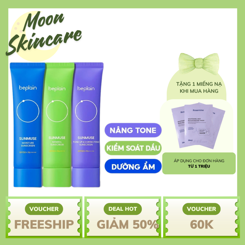 Kem chống nắng Beplain Sunmuse SPF 50+ PA++++ 50ml