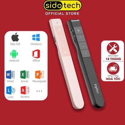 Bút trình chiếu powerpoint SIDOTECH PL1H laser thuyết trình chuyển slide lazer pin sạc nhỏ gọn