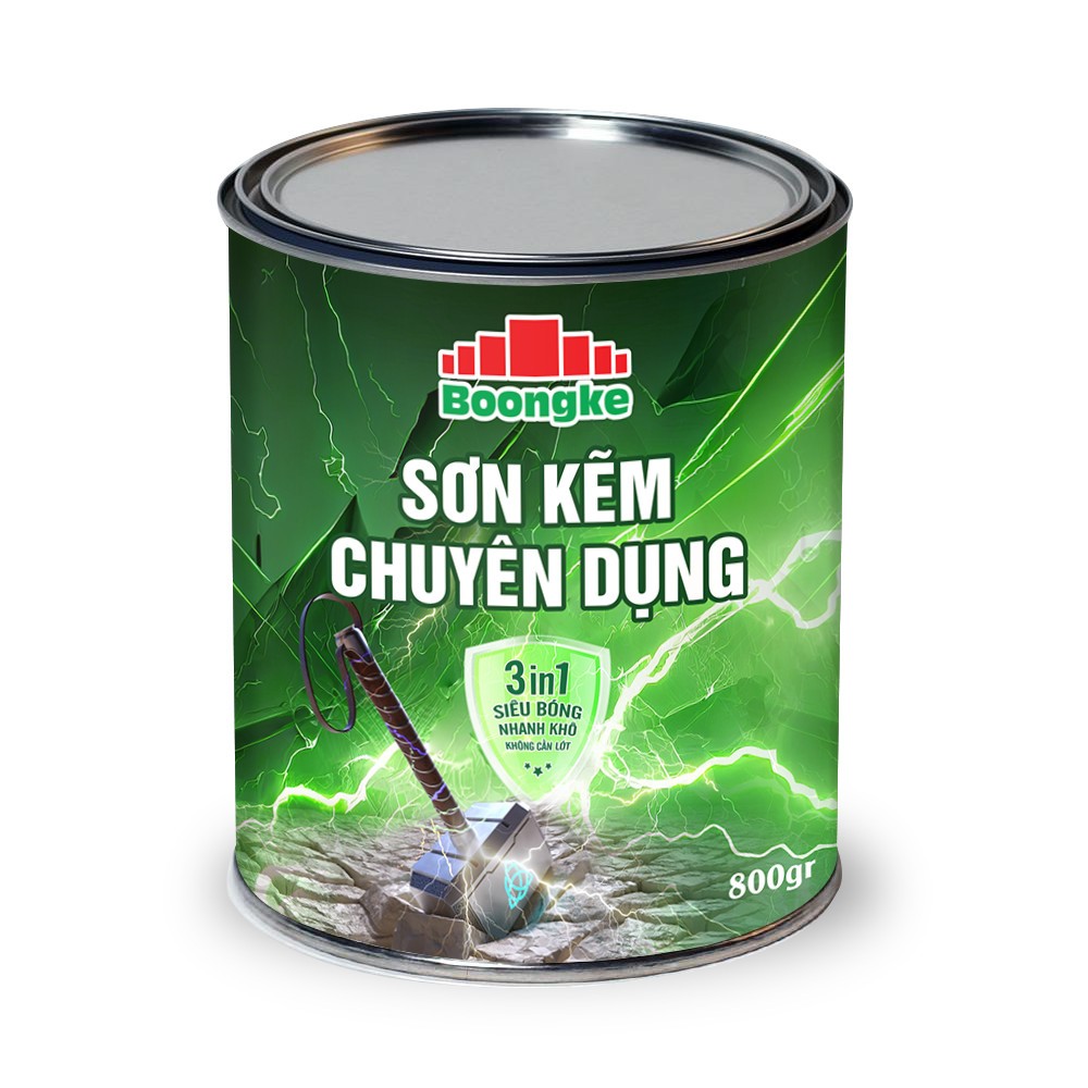 Sơn Kẽm 1 Thành Phần Bongkee 2.7kg, Sơn Sắt 1 Thành Phần, Sơn Mạ Kẽm , Sơn Chuyên Dụng