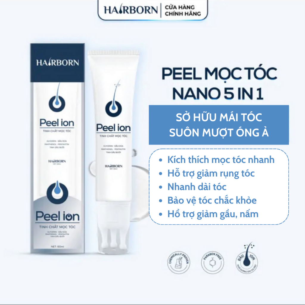 Lăn kích mọc tóc Hairborn - Lăn 5in1 giúp mọc tóc nhanh Hairborn - kích mọc tóc giảm gầu và giảm rụng tóc - QUINN BEAUTY