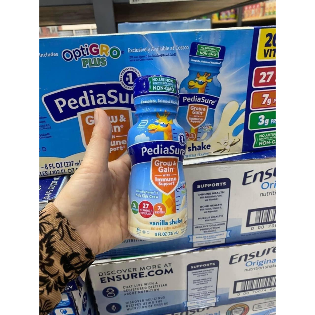(Thùng 24 chai) Sữa nước Pediasure Mỹ vị vani chai 237ml