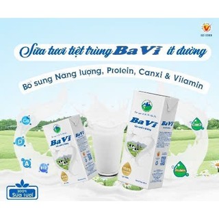 Sữa tươi Ba Vì tiệt trùng ít đường lọ 110ml thơm ngon bổ sung dinh dưỡng cho mọi người