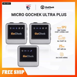 Mic thu âm chuyên nghiệp Gochek Ultra Plus đa thiết bị - Micro livestream không dây khử ồn, lọc âm công nghệ hiện đại