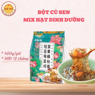 Túi Bột Củ Sen Mix Hạt Dinh Dưỡng CHENNIUNIU Ít Béo, Dưỡng Nhan Hỗ Trợ Giảm Cân Túi 400 Gram