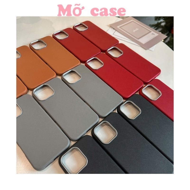 Ốp Lưng Iphone giả da viền camera siêu hot