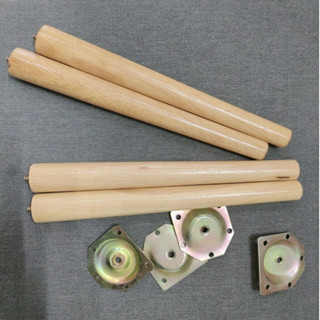 <<CHÂN GỖ>> CHÂN BÀN TRÀ GẮN ỐC DÀI 42cm - Đa Dạng Kích Thước - Tặng PAD SẮT chất lượng gắn bàn
