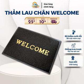 COMBO 2 Thảm Nhựa Chùi Chân, Lau Chân WELCOME Chống Trơn Trượt Để Sảnh, Để Phòng Khách, Sang Trọng