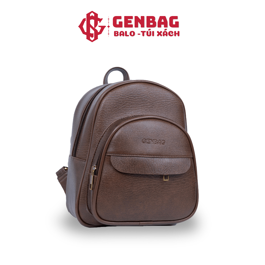 Balo mini nữ GENBAG balo da pu basic chống nước đi làm đi chơi thời trang BL18 