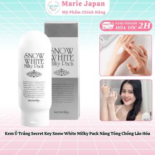 Kem Ủ Trắng Nâng Tông Da, Chống lão hóa  Secret Key Snow White Milky Pack - Hộp 200g