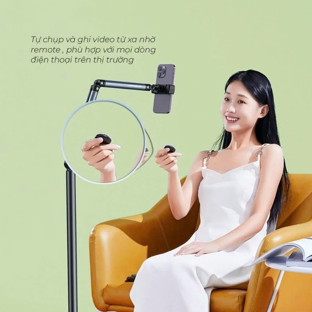 Giá đỡ Điện thoại cao cấp xoay 360 L0X3 HULAKO livestream,quay chụp sản phẩm,hỗ trợ làm vlog,quay nấu ăn, review, selfie | BigBuy360 - bigbuy360.vn