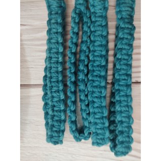 Dây làm macrame màu xanh cổ vịt 5mm, 3mm