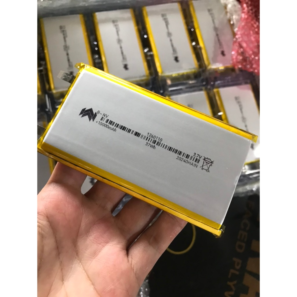 Pin Li-Po NV1260110, 3.7V 10000mAh Lithium Polymer iso 9001 an toàn sạc dự phòng-Laptop-Loa Bluetooth-áo điều hoà