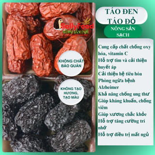 Táo Đỏ Không Hạt Hữu Cơ SallyFood 1kg Táo Tàu Đen Organic Táo Cắt Thái Lát Sấy Nhập Khẩu Tân Cương