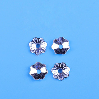 [S925] Set 2 Charm bạc ốp hoa 6mm - MH017