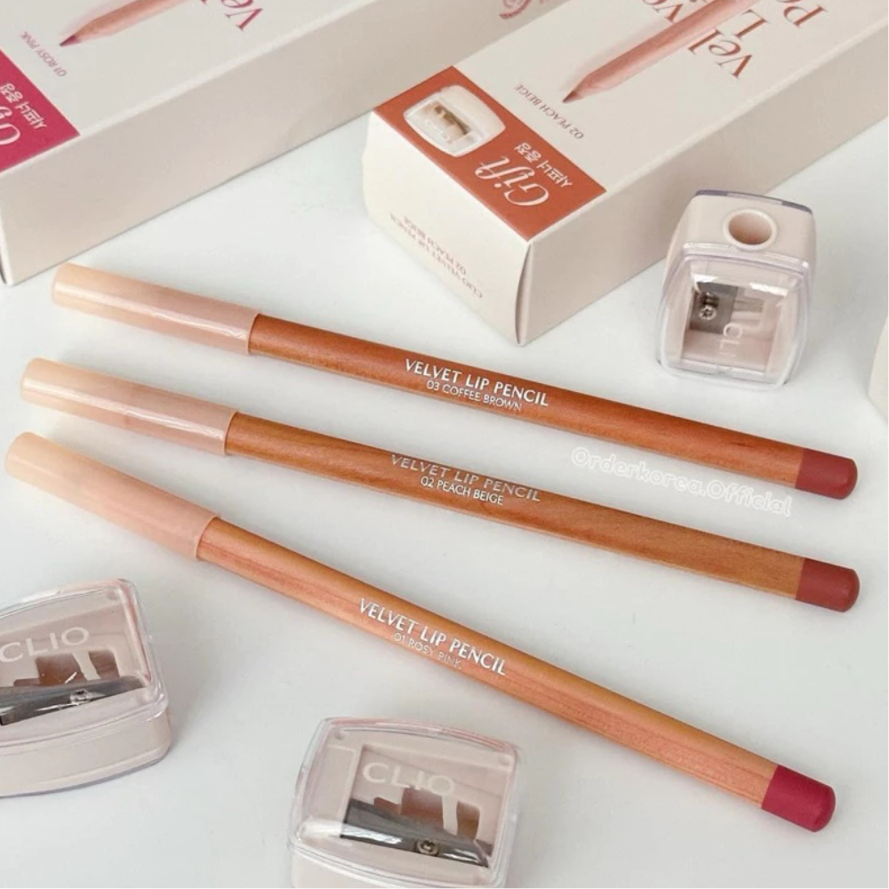 Chì Kẻ Viền Môi Clio Velvet Lip Pencil siêu mịn [ Kèm Gọt Bút ]