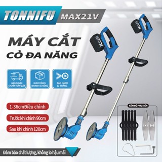 Máy Cắt Cỏ Cây Dài Pin Lithium Tonnifu Tiện Lợi Cầm Tay 1501, Động Cơ Mạnh Mẽ, Đi Kèm Bộ 8 Lưỡi cắt cỏ Đa Năng