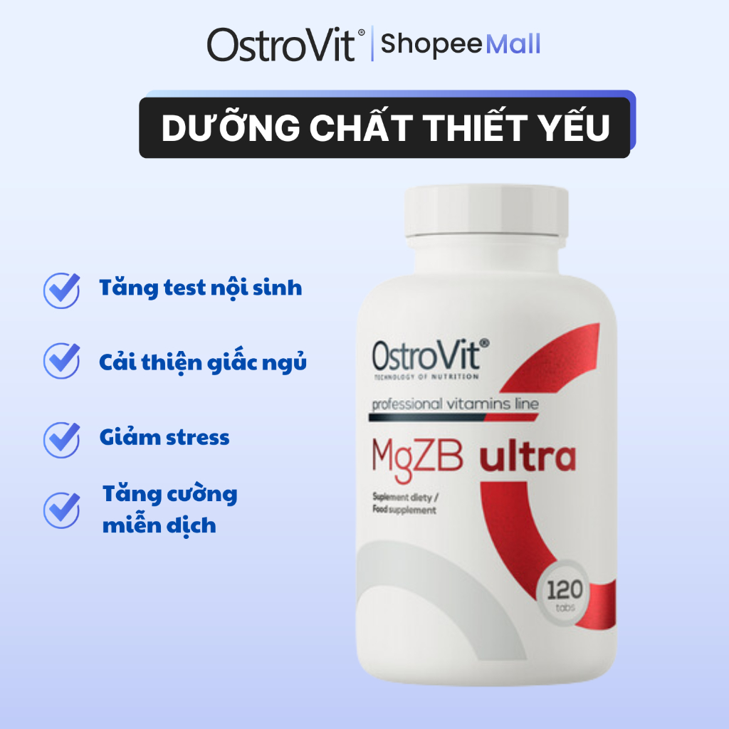Viên uống OstroVit MgZB Ultra, nhập khẩu Ba Lan, bổ sung dưỡng chất thiết yếu cho cơ thể
