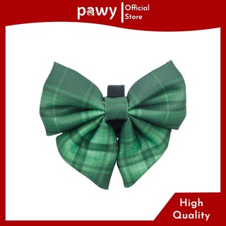 Nơ Đeo Cổ Chó Mèo Pawy - Pawy Dog & Cat Bowtie - Tartan Green
