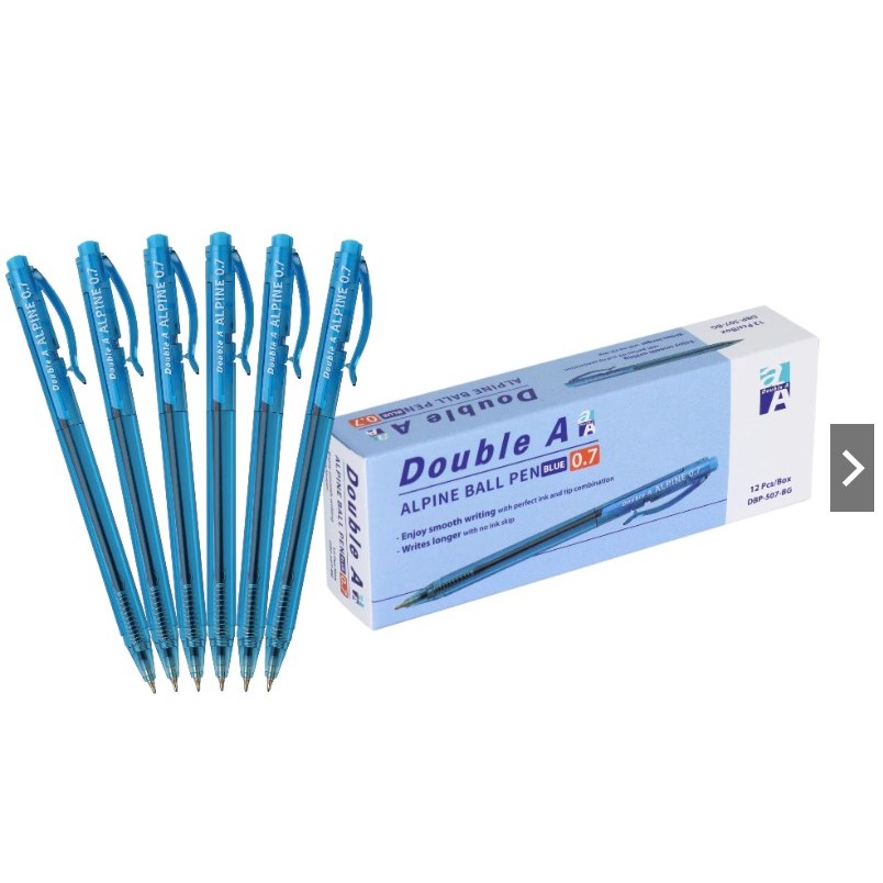 [ANKICO x DOUBLE A] Bút bi Alpine Double A bút bi ngòi 0.7mm nét đậm 2 màu xanh, đen giá rẻ ANKICO