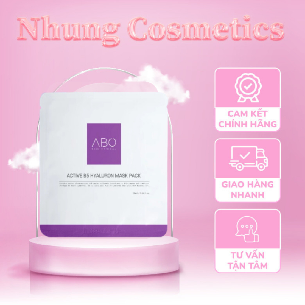 Mặt nạ ABO Active B5 Hyaluron Mask chính hãng cấp nước, phục hồi da - Nhung Cosmetics