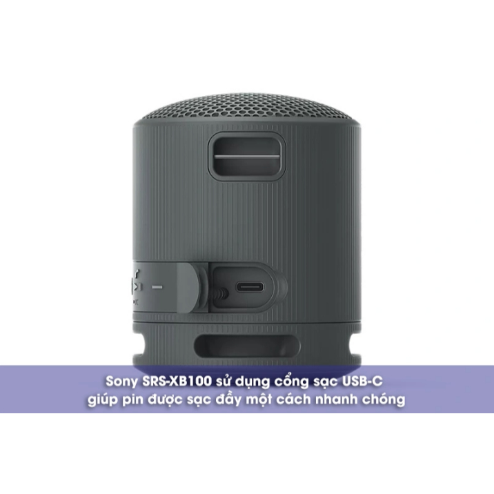 Loa Sony SRS-XB100 (Pin 16h | Công suất 5W | IP67 | Bluetooth 5.3 | Fast Pair | Sound Diffusion Processor) | BigBuy360 - bigbuy360.vn